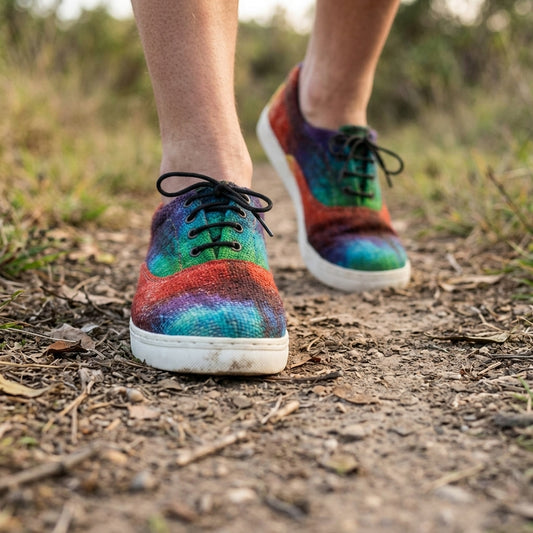 Hemp Sneakers – Organic Hemp Shoes Australia Rasta Tie Dye Lace-Up