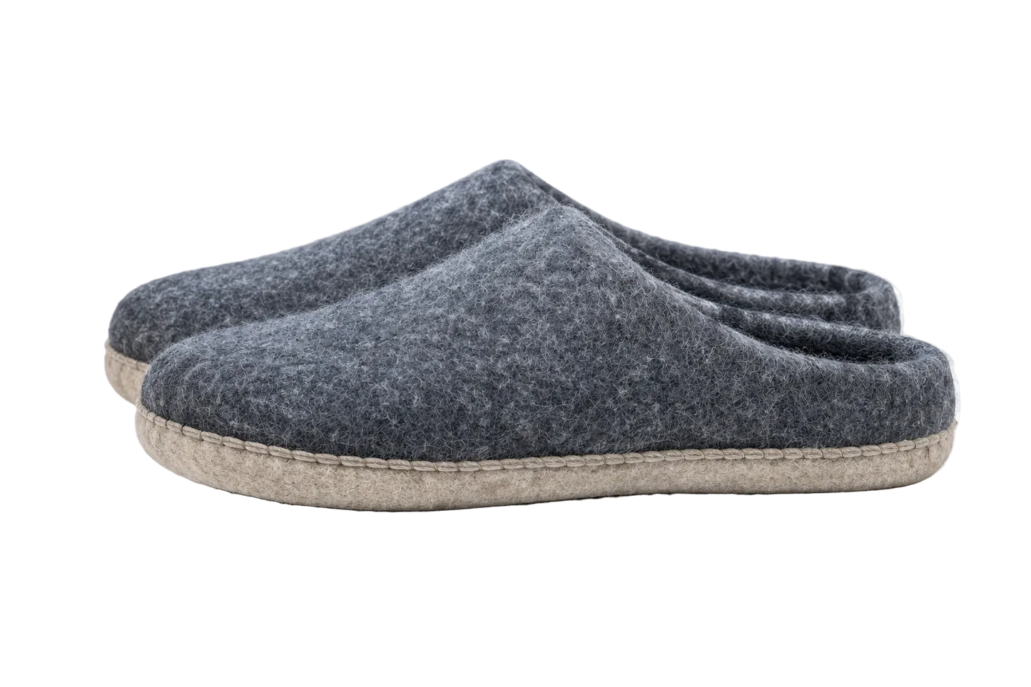 Handgemachte Filzhausschuhe aus Wolle | Grau, Beige & Natur | Unisex Hausschuhe | 100% Neuseelandwolle | Namaste Artisans