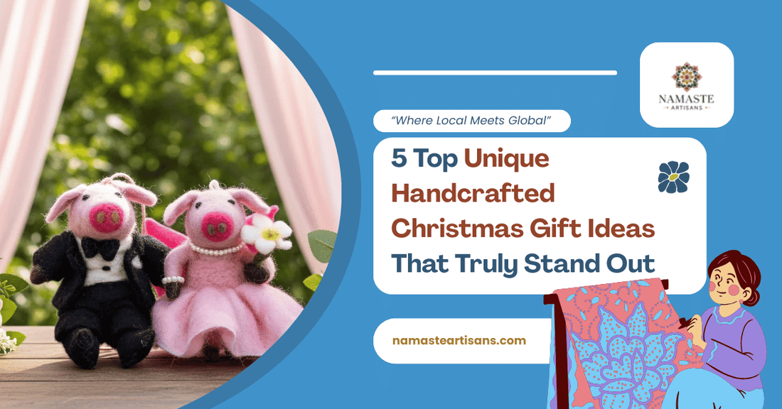 Handcrafted wool felt Christmas ornaments and gifts from Nepal — unique sustainable holiday gift ideas