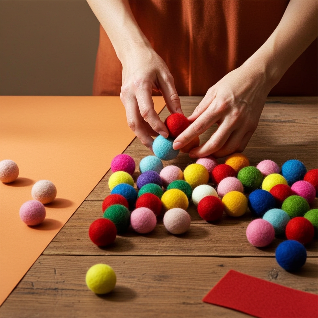 wool felt balls Australia for diy projects
