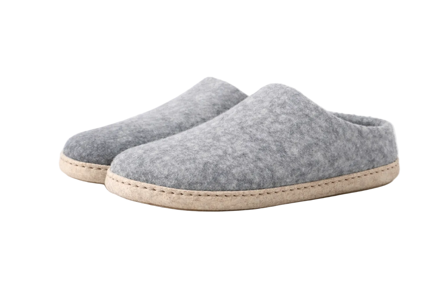 Handmade Wool Felt Slippers | Grey, Beige & Natural | Unisex House Shoes | 100% NZ Wool | Namaste Artisans