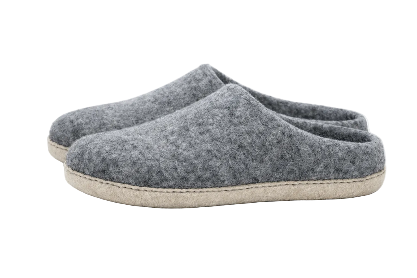 Handmade Wool Felt Slippers | Grey, Beige & Natural | Unisex House Shoes | 100% NZ Wool | Namaste Artisans