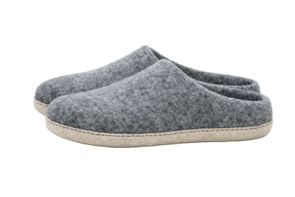 Handmade Wool Felt Slippers | Grey, Beige & Natural | Unisex House Shoes | 100% NZ Wool | Namaste Artisans