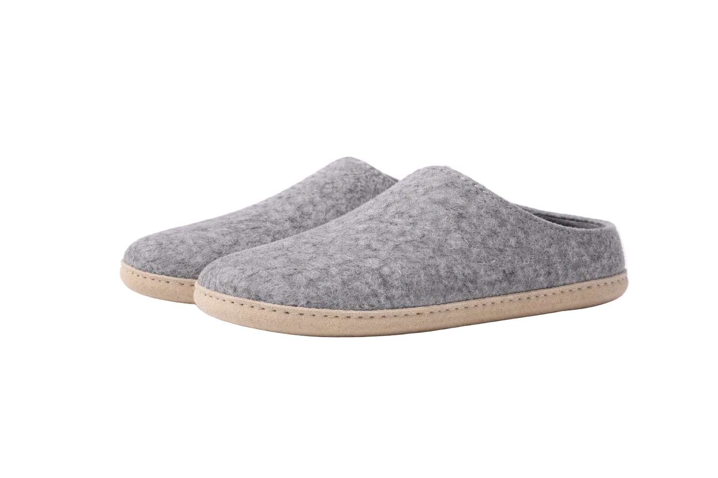 Handmade Wool Felt Slippers | Grey, Beige & Natural | Unisex House Shoes | 100% NZ Wool | Namaste Artisans