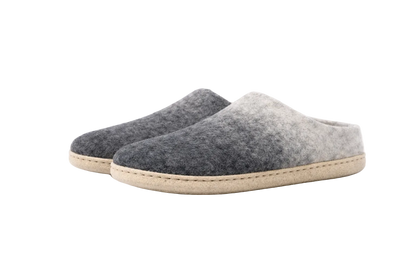 Handmade Wool Felt Slippers | Grey, Beige & Natural | Unisex House Shoes | 100% NZ Wool | Namaste Artisans