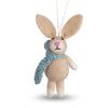 Cream Bunny with Blue Scarf