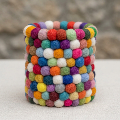 Handmade Wool Felt Ball Pen Holder