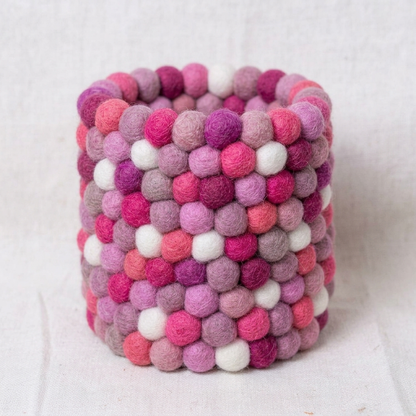Handmade Wool Felt Ball Pen Holder