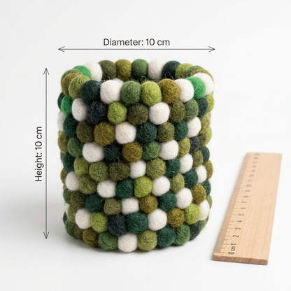 Handmade Wool Felt Ball Pen Holder