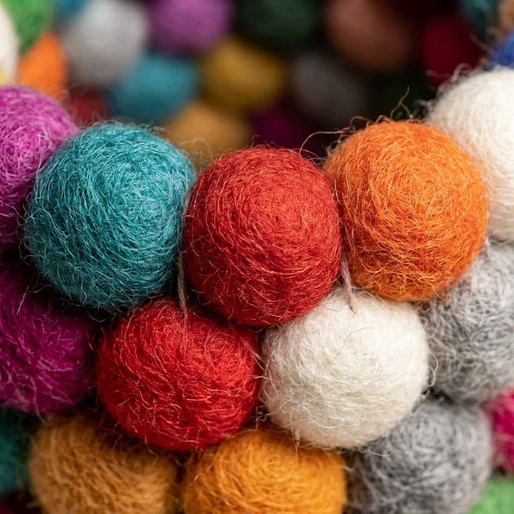 Handmade Wool Felt Ball Pen Holder