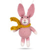 Pink Bunny with Yellow Scarf