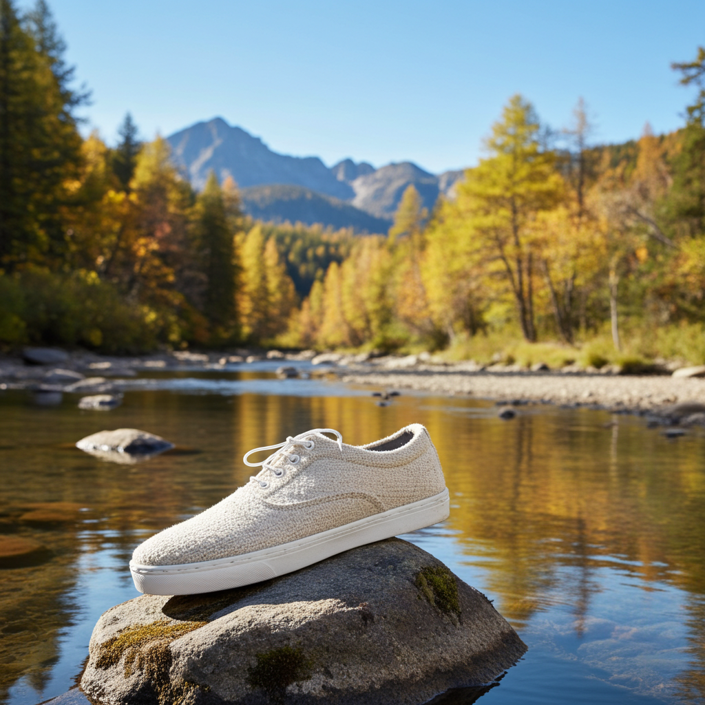 Hemp Canvas Lace-Up Sneakers (General/Beige)