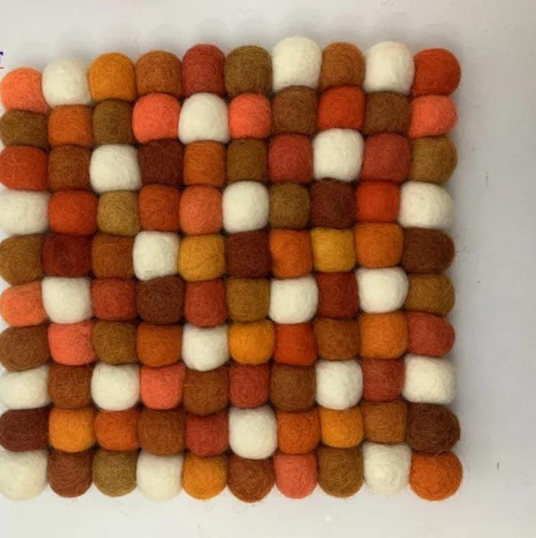 Citrus Burst Wool Felt Coaster Set – Round/Square coaster_set