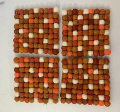 Citrus Burst Wool Felt Trivet – Round/Square/Hex coaster_bundle