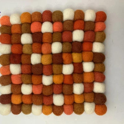 Citrus Burst Wool Felt Trivet – Round/Square/Hex coaster_bundle