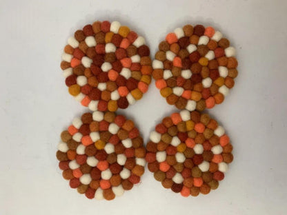 Citrus Burst Wool Felt Trivet – Round/Square/Hex coaster_bundle