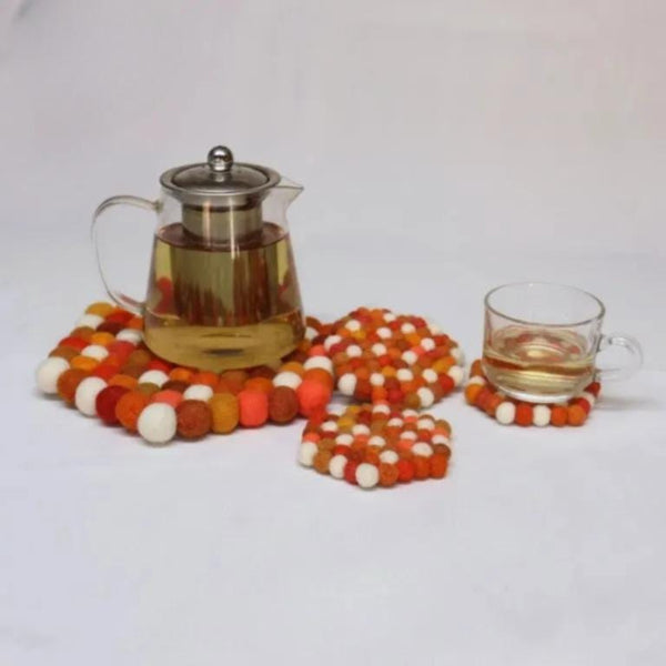 Citrus Burst Wool Felt Trivet – Round/Square/Hex coaster_bundle