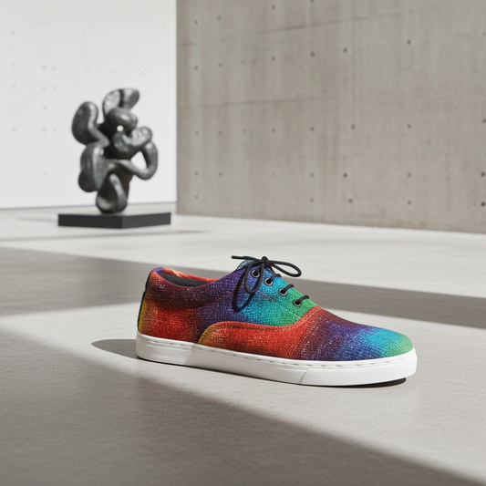 Colorful Rasta Hemp Sneakers (Lace-Up)