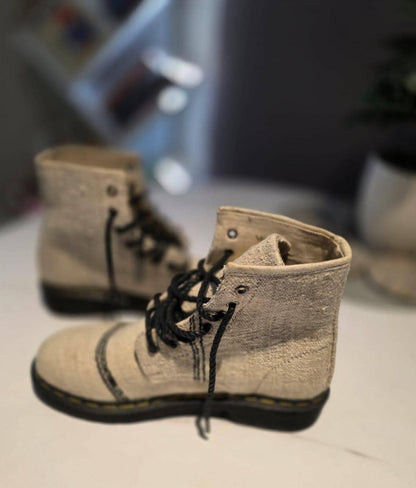 Eco - Friendly Handmade Hemp Boots: Vegan Unisex All - Season Sustainable Footwear comfortable_bohemian