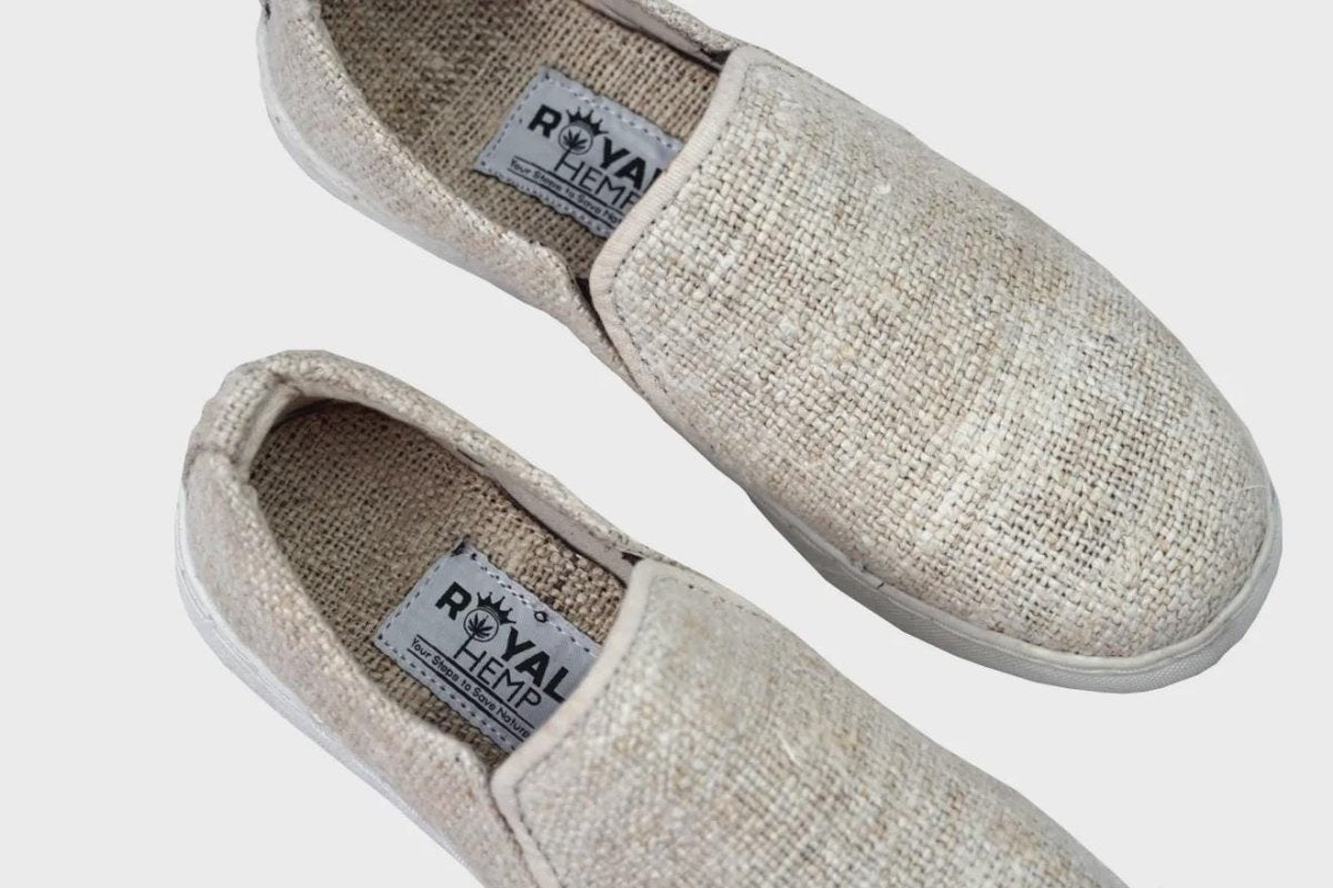 Eco - Friendly Hemp Slip - On Sneakers: Handmade Vegan Footwear from Nepal for Sustainable Comfort Durable_Vegan_Shoes