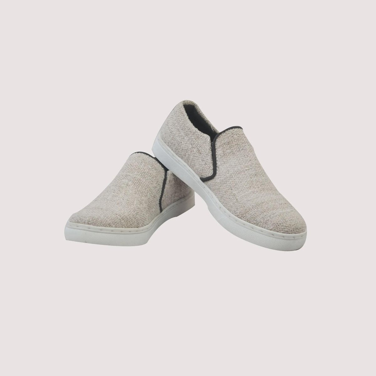 Eco - Friendly Hemp Slip - On Sneakers: Handmade Vegan Footwear from Nepal for Sustainable Comfort Durable_Vegan_Shoes
