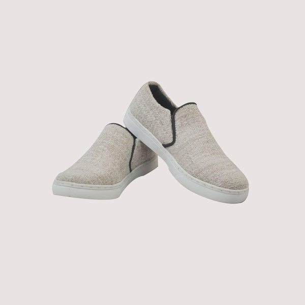 Eco - Friendly Hemp Slip - On Sneakers: Handmade Vegan Footwear from Nepal for Sustainable Comfort Durable_Vegan_Shoes
