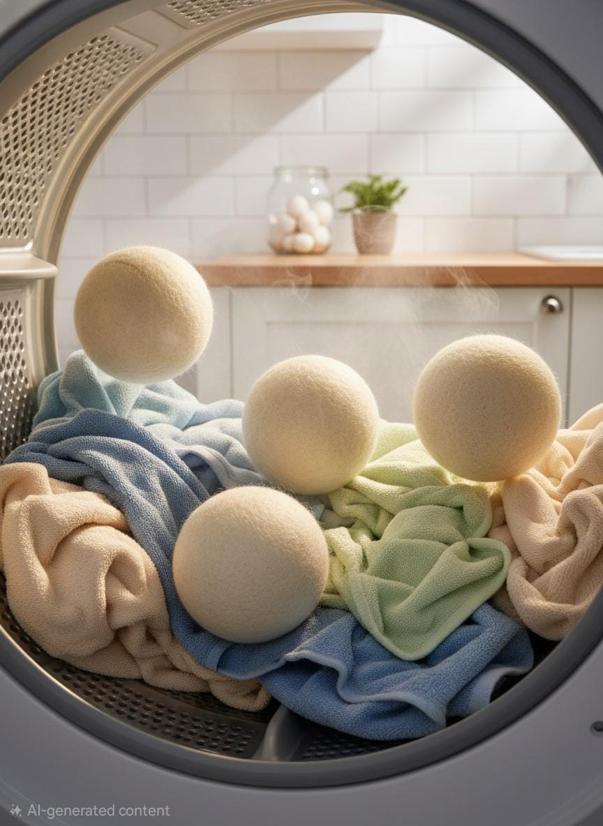 Eco Wool Dryer Balls: Handmade, Natural Fabric Softener Felted_Wool_Spheres