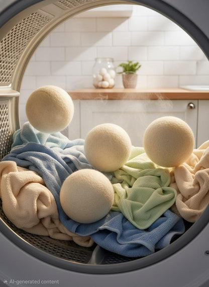 Eco Wool Dryer Balls: Handmade, Natural Fabric Softener Felted_Wool_Spheres