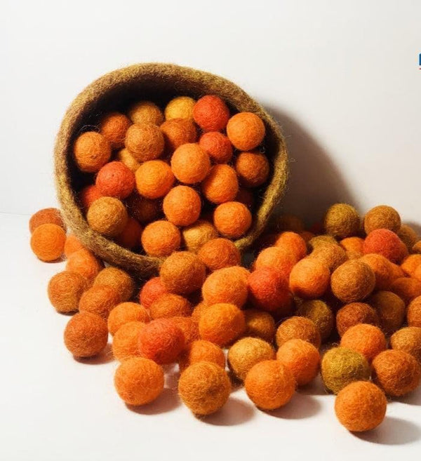 Felt Craft Balls: Marble Effect Wool - Soft, Colorful, Handmade Colorful_Craft_Balls