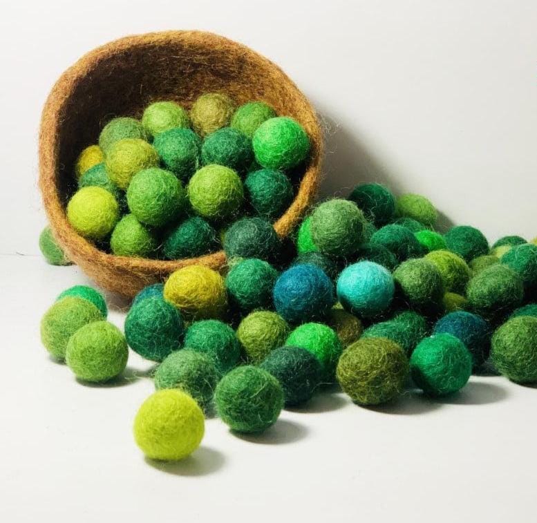 Felt Craft Balls: Marble Effect Wool - Soft, Colorful, Handmade Colorful_Craft_Balls
