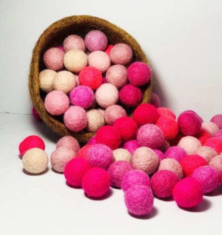 Felt Craft Balls: Marble Effect Wool - Soft, Colorful, Handmade Colorful_Craft_Balls