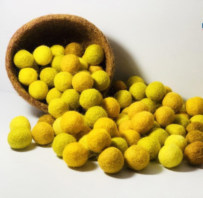 Felt Craft Balls: Marble Effect Wool - Soft, Colorful, Handmade Colorful_Craft_Balls