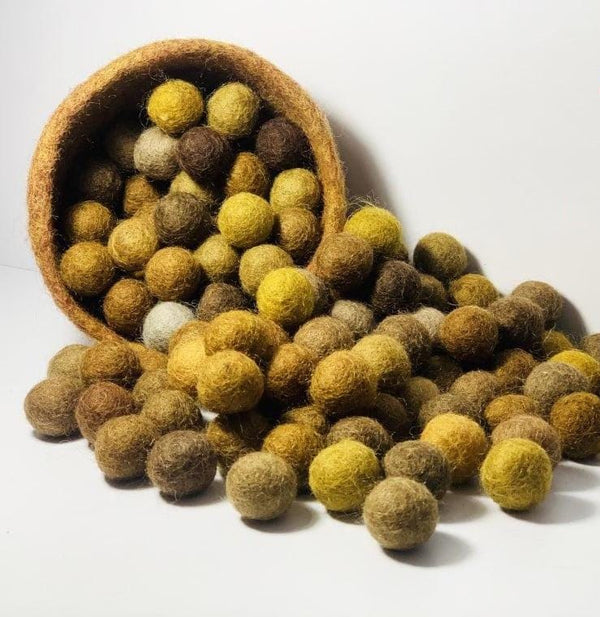 Felt Craft Balls: Marble Effect Wool - Soft, Colorful, Handmade Colorful_Craft_Balls