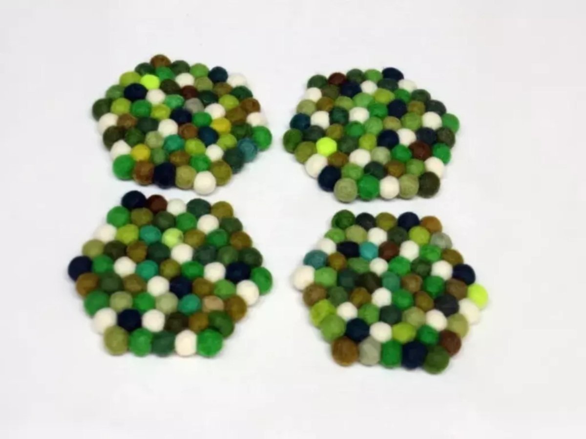 Forest Mix Wool Felt Coaster Set – Round/Square cozy_decor