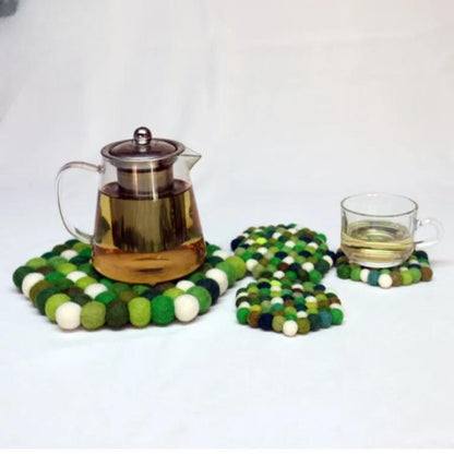 Forest Mix Wool Felt Coaster Set – Round/Square cozy_decor