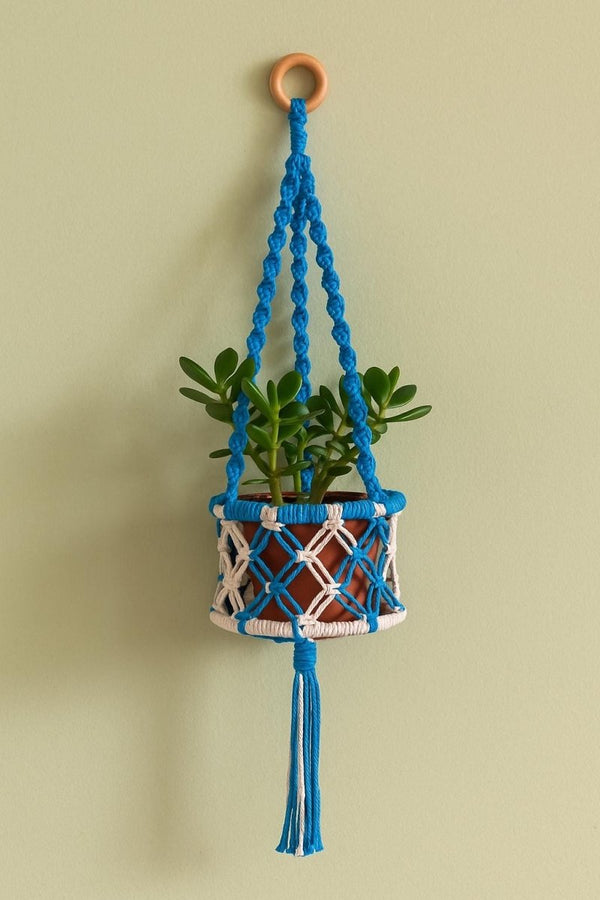 Handmade Macrame Hanging Planter: Eco - Friendly Cotton, Boho Decor Boho_Home_Decor