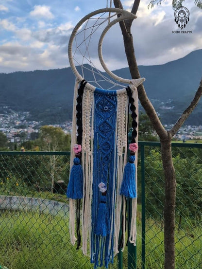 Handmade Moon Dreamcatcher | Macramé Wall Hanging | Boho Home Décor with Tassels Boho_Chic_Wall_Art