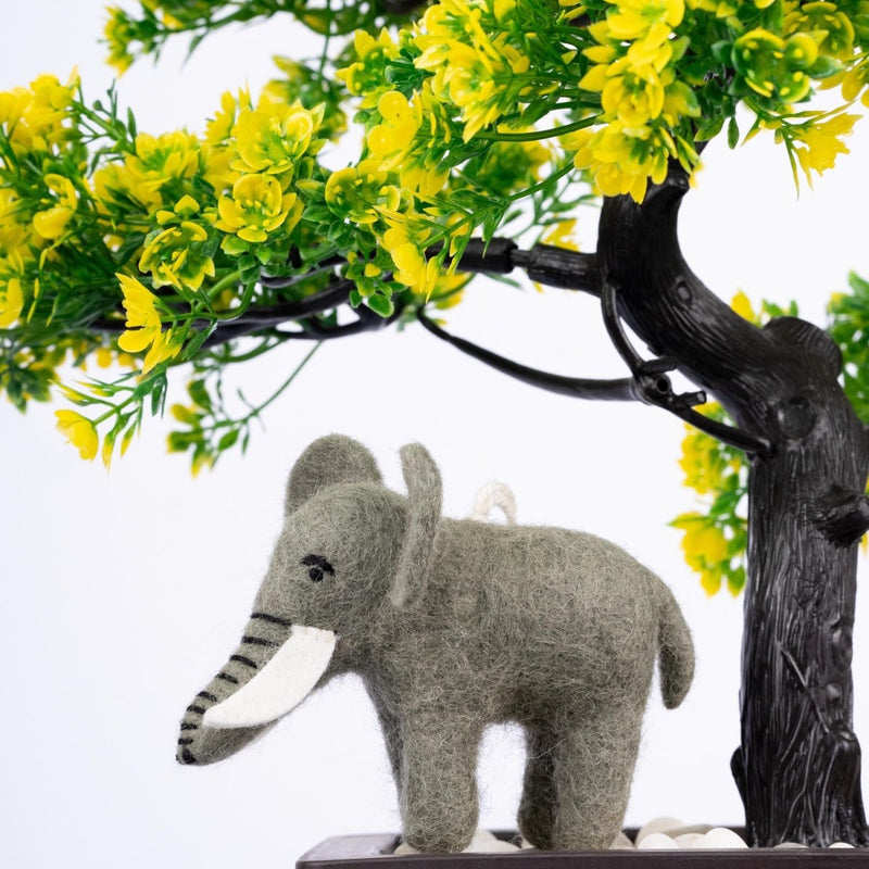 Handmade Wool Felt Safari Animal Ornaments: Eco - Friendly Christmas Decor christmas_ornament