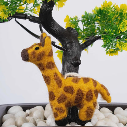 Handmade Wool Felt Safari Animal Ornaments: Eco - Friendly Christmas Decor christmas_ornament