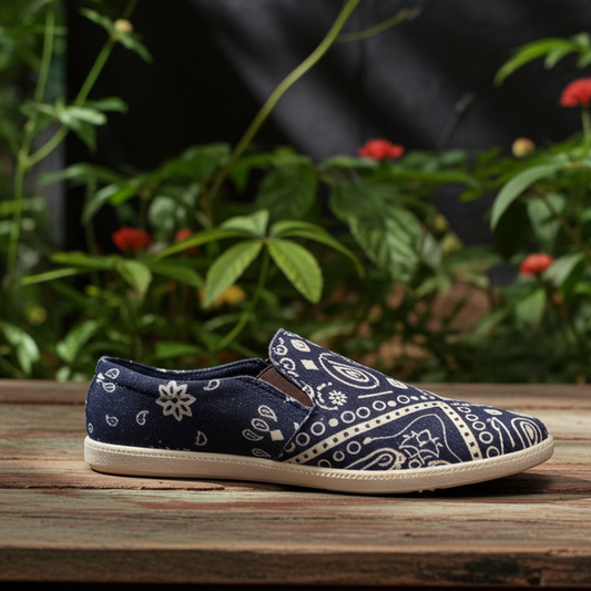 Organic Hemp Sneakers (Mandala Pattern) | Boho Art Footwear