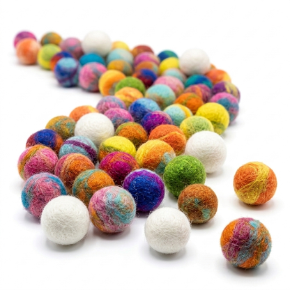 2.2 cm Handmade Wool Felt Balls