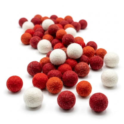 2.2 cm Handmade Wool Felt Balls