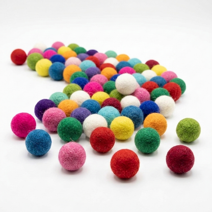 2.2 cm Handmade Wool Felt Balls