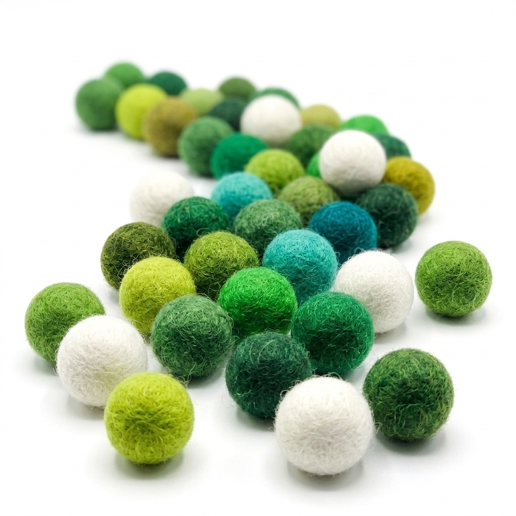 2.2 cm Handmade Wool Felt Balls