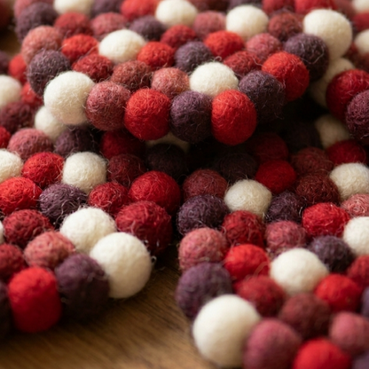 Namaste Artisans Handcrafted Round Wool Felt Coasters - Set of 4