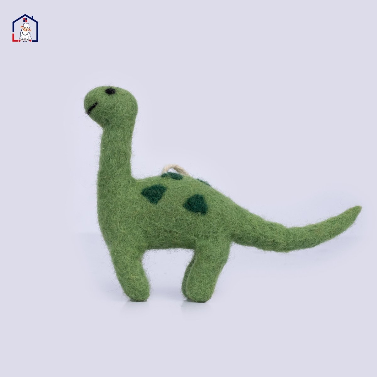 Wool Felt Dinosaur Christmas Ornament – Handmade in Nepal (Single/Pair/Set of 5) christmas_ornament