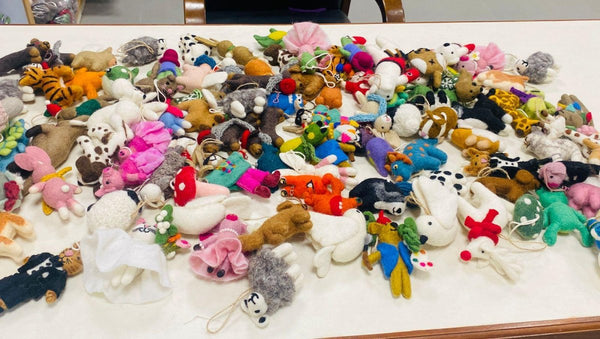 Wool Felt Fish Christmas Ornament – Handmade in Nepal (Single/Pair/Set of 5) christmas_wall_decor