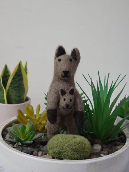 Wool Felt Kangaroo Christmas Ornament – Handmade in Nepal (Single/Pair/Set of 5) client_gift
