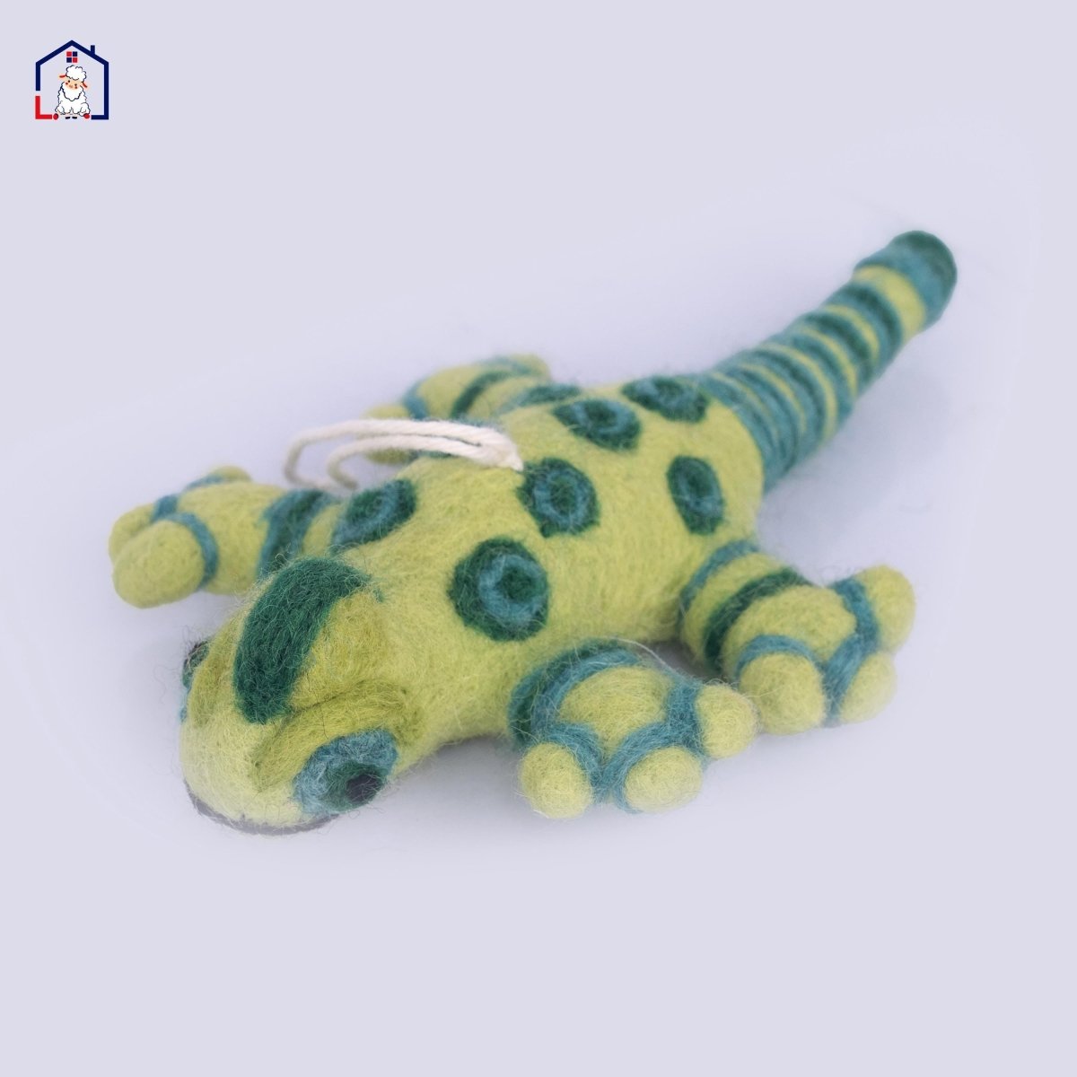 Hand-Stitched Wool Felt Lizard Christmas Ornament (Green Gecko)Lizard Christmas Ornament, Felt Gecko Decor, Reptile Lover Gift