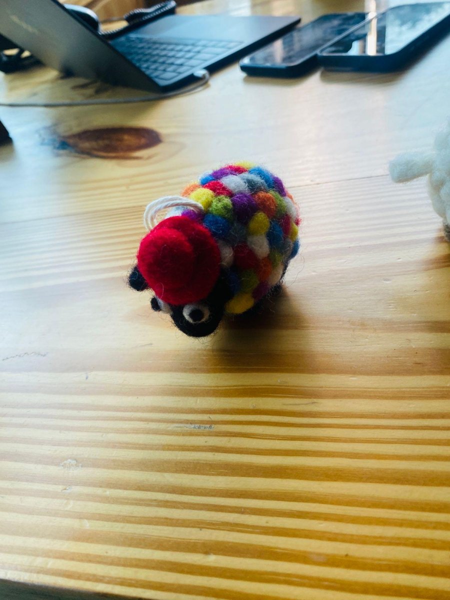 "Eco-friendly Sheep gift for knitters - handmade in Nepal."